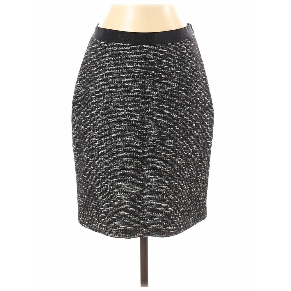Ann Taylor Skirt Womens 4 Corpcore Tweed Knit Wool Pencil Work Career Academia